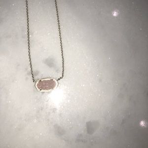 Kendra Scott Elisa Pink Drusy Pendant Necklace